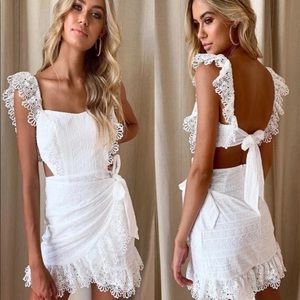 Sexy White Wrap Dress